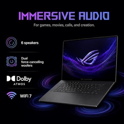 Image of ASUS ROG Zephyrus G16 All-Around Gaming Laptop, 16 inch 2.5K OLED 240Hz Display, Intel Core Ultra 9 285H, GeForce RTX 5070, 16GB RAM, 1TB PCIe 4.0 SSD, Wi-Fi 7, Bag-Ready Notebook, Eclipse Gray