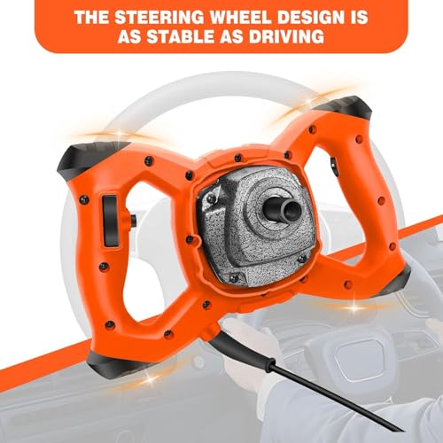2600W Electric Paddle Mixer Concrete Mixer Machine with 6 Speed Adjustable, M14 Threaded Rod, Long Power Cable, 230V Plaster Mixing Tool for Mixing Feed, Plaster, Paint, Cement, Mortar - Image 5