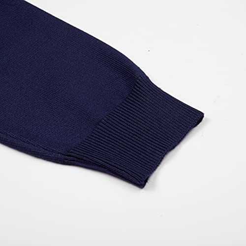Pull rayé homme tricot fin bleu marine noir blanc pull-over col rond XXL