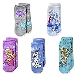Disney Girls' Frozen 5 Pack Shorty, Assorted Sherbet, Fits Sock Size 6-8.5 Fits Shoe Size 7.5-3.5