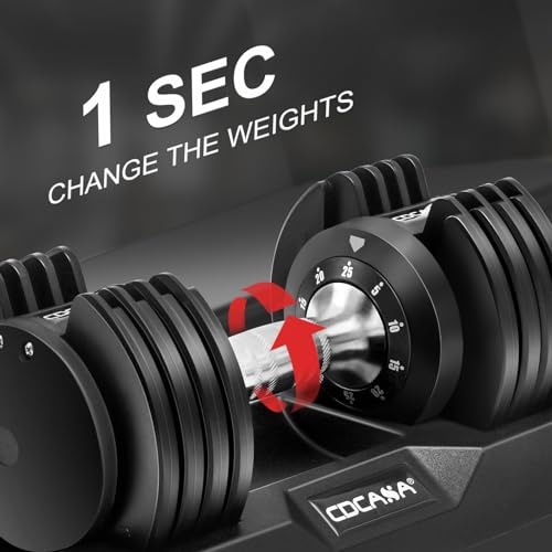CDCASA-Adjustable-Dumbbells-Weights-Set-of-225-LBS-Multiweight-Options-Dumbbell-with-Anti-Slip-Metal-Handle-for-Home-Workout-Fitness-GymEasy-Change-Weight