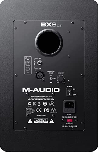 Image of M-Audio BX8 D3 |8-Inch 150-Watt Studio Monitor XLR Speaker with Acoustic Space Control for Music Production and Mixing, Black