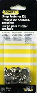 General 1265 Solid Brass Nickel Plated Grommet Fastener Kit 6 Count