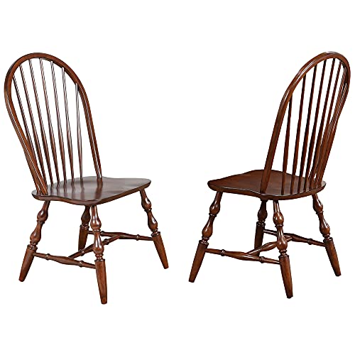 Sunset Trading Andrews Dining Chair, Distressed Chestnut Finish #TOP8