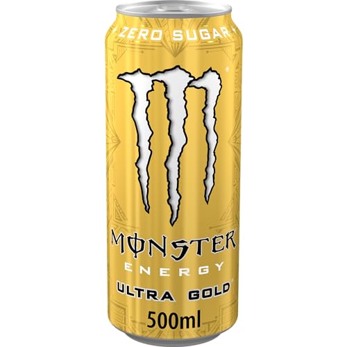 Monster Energy Ultra Gold Pineapple – 24 Lattine da 500 ml, Energy Drink Zero Zuccheri e Poche Calorie, Bevanda Energetica dal Gusto di Ananas Dorato Maturo - Immagine 3