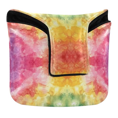 Rainbow Color Tie Dye Spiral Mallet Putter Cover