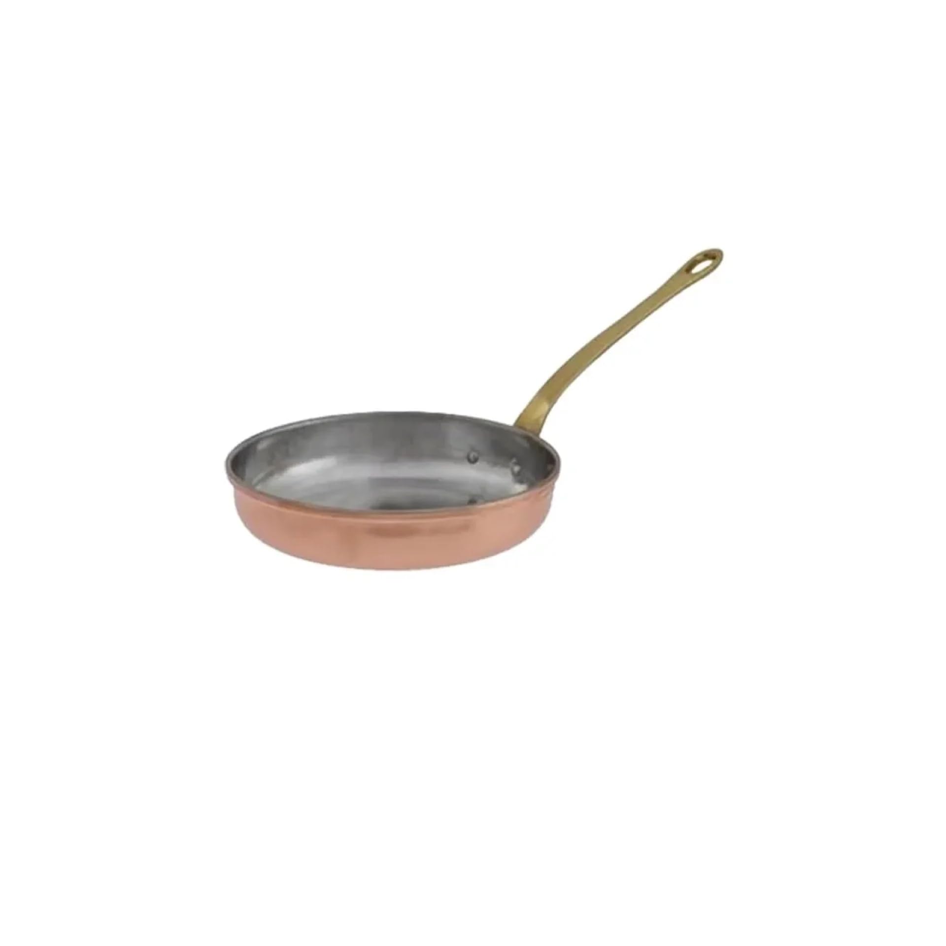 Bratpfanne, Kupferpfanne - aus Kupfer und Messing, 16cm