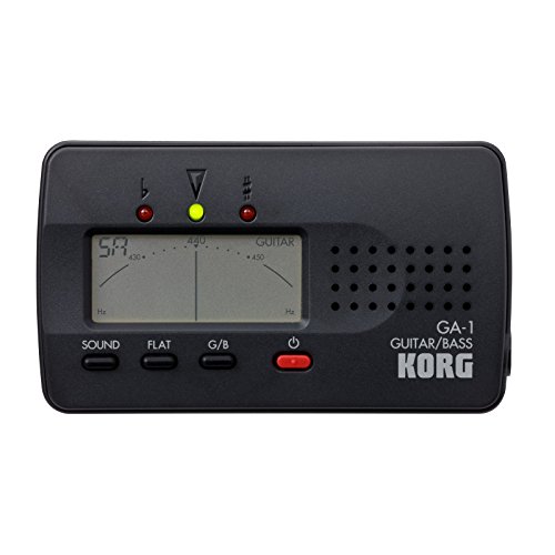 Korg CA1 Sintonizador de guitarra y bajo cromático, Sintonizador de guitarra/bajo GA-1, Negro