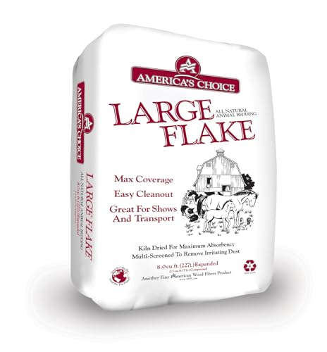 America's Choice 532.5P2LGEAC Large Flake Animal Bedding, 2.5-8.0 Cu. Ft. Expanded - Quantity 1