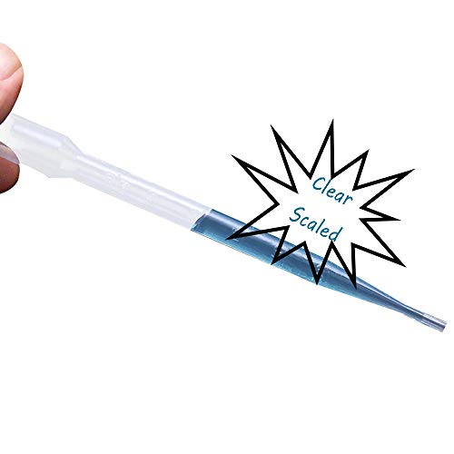 Image of 300PCS 1ml Disposable Plastic Clear Liquid Dropper Transfer Pipette Eye Droppers,Volumetric Pipettes,Essential Oils Pipettes (Pack of 4)
