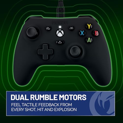 NACON Manette filaire EVOL-X noirepour Xbox Series X/S, compatible PC avec un câble détachable de 3 mètres