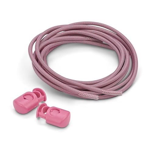 Lacets Mixte Rose élastiques pour enfiler ses chaussures sans faire de nœud