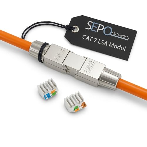 CAT-7 LSA Steckverbinder Netzwerk Anschlussklemme für LAN Verlegekabel geschirmter LSA Verbinder für CAT7 CAT6a CAT6 CAT5e Ethernet Kabelverbinder für Netzwerk Installation