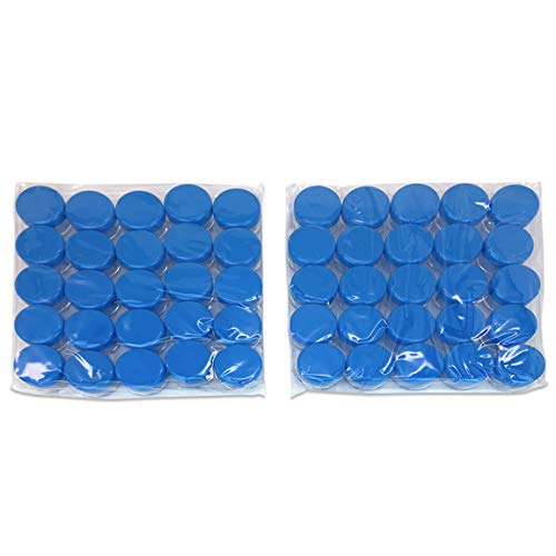 Beauticom (Quantity: 50 Pieces) 5G/5ML Round Clear Jars with Blue Lids for Scrubs, Oils, Toner, Salves, Creams, Lotions, Makeup Samples, Lip Balms - Thumbnail 7