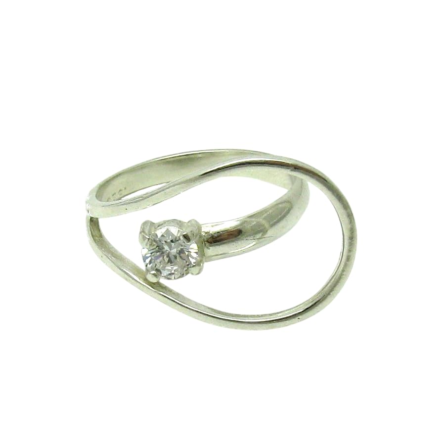 Bague argent 925 Empress, solitaire CZ 5mm éclat premium