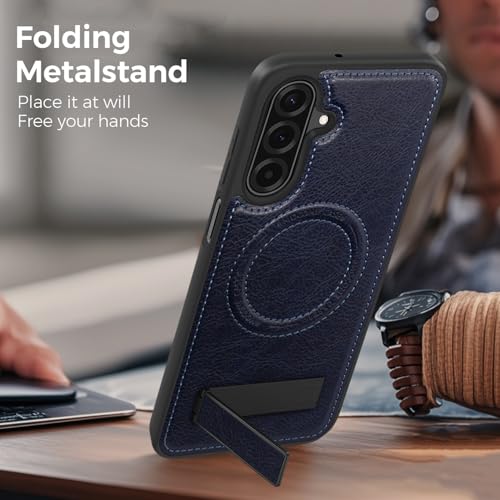 Image of Lunivop for Samsung Galaxy A17 5G Phone Case 6.7 inch PU Leather Blue