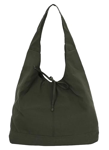 Slouchy Nylon Tote Bag Solid Color Hobo Bags Large Capacity