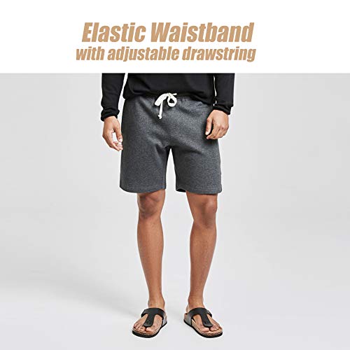 maamgic Men's Fleece Pajama Flat Front Shorts 9" Casual Shorts Athletic Jogger Pocket Sportswear Short2