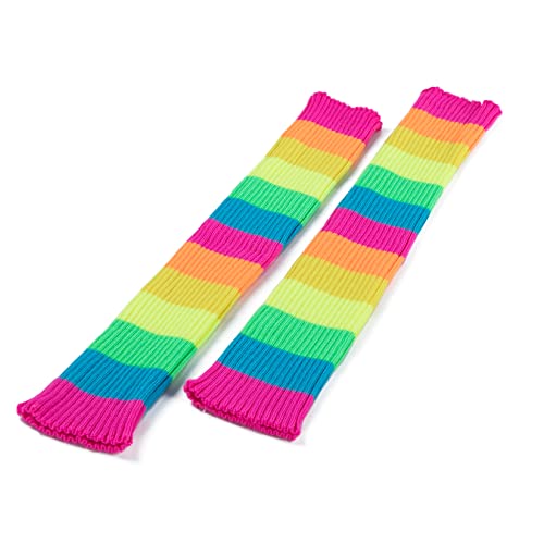 Century Star Neon Ribbed Leg Warmers for Women Girls Juniors Knitted Retro Leg Warmer for 80s Party4