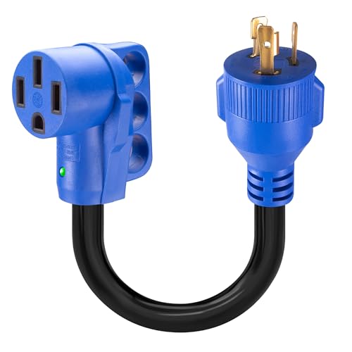 FROSTYRIDER 3 Prong 30 Amp to 50 Amp RV Generator Adapter Cord,NEMA L5-30P to 14-50R Electrical...