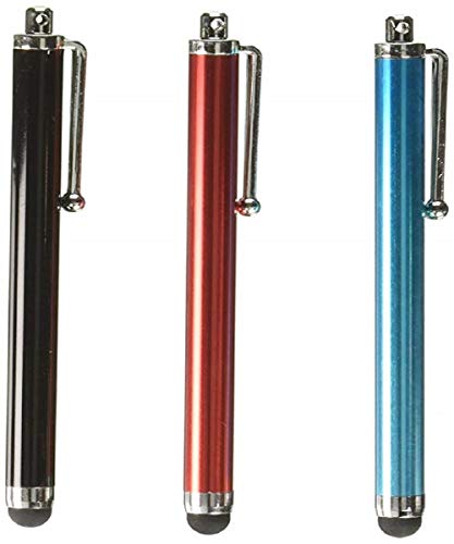 KRISMYA Stylus Pen 3 Pack of Black/Red/Aqua Blue Stylus Universal Touch Screen Capacitive