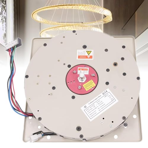 ExoticaBlend Elektrischer Kronleuchterlift, 2-in-1-Kronleuchterliftsystem mit Fernbedienung und Wandschalter, Deckenlift WithCover-110lbs
