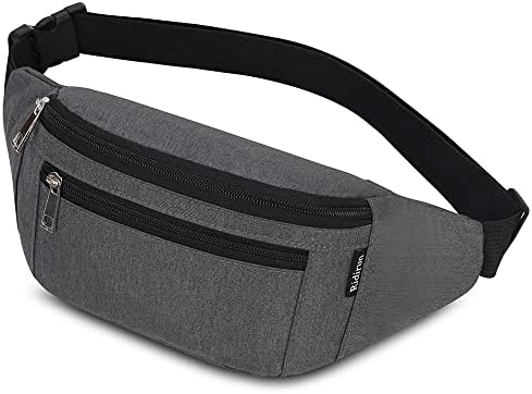 Bauchtasche Gürteltasche Hüfttasche Sport für Damen und Herren Wasserdicht Bauchtasche Doggy Bag Outdoor Groß Handytasche Umhängetasche Camping Wandern Fitness Fahrrad Running (Dun