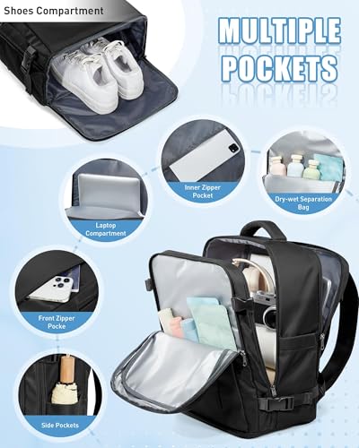 SZLX Mochila Viaje Cabina Avion 40x20x30 Mujer Ryanair Equipaje de Mano 40x30x20 Vueling Wizzair Mochila Viaje Bolsas de Viaje Easyjet para Portatil Hombre - imagen 5