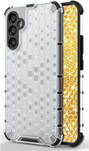 Image of Lustree TPU Honey Comb Armor Shock Proof Back Cover for for Samsung Galaxy A35 5G (Transparent)
