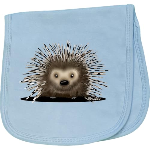 inktastic Porcupine Baby Burp Cloth Light Blue - KiniArt 108a7