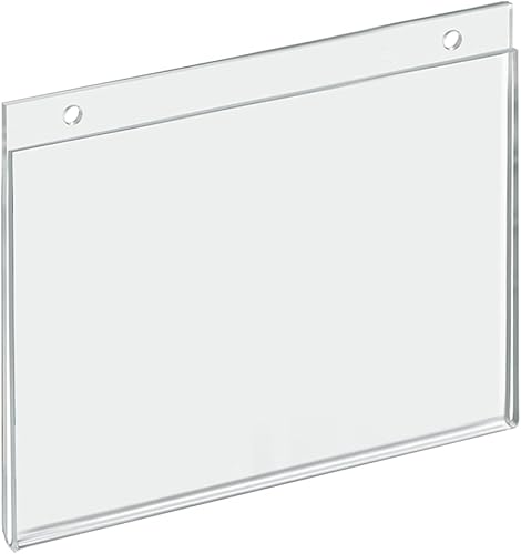 Miniatura 3 de Azar Displays 162723 - Soporte de pared de 7 pulgadas de ancho por 5 pulgadas de alto, marco en U acrílico, juego de 10 piezas