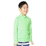 [HEAZEL] ヘーゼル キッズ ラッシュガード フードなし スタンドカラー ジップ 子供 学校 長袖 UVカット UPF50+ ライトグリーン 140サイズ