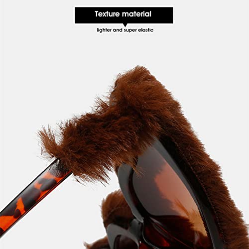 Lunettes de soleil cœur en peluche pour vos festivals de mode d'été