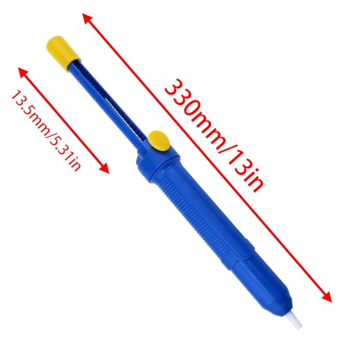 Image of Lovelysp Desoldering Pump 13 Inch Sucking Vacuum Desoldering Pump Sucking Vacuum Tin Sucker Solder Sucker Hand Tool （Blue）1PCS