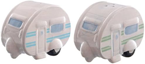 Puckator Salt and Pepper Set, Ceramic, White, Height 6.5cm Length 8.5cm Depth 5cm