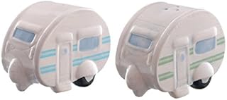 Puckator Salt and Pepper Set, Ceramic, White, Height 6.5cm Length 8.5cm Depth 5cm