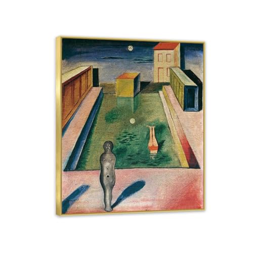 Impression sur toile Max Ernst Noyé dans l'eau cadre doré 35x30cm