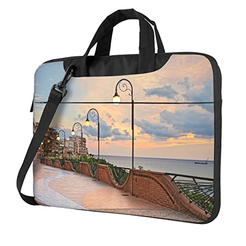 Sac à bandoulière PC portable 14 pouces Debou Ortona City noir avec anse textile