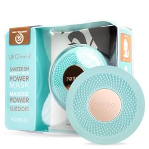FOREO UFO mini 2 Red Light Therapy For Face – Deep Facial Hydration – Anti Aging – Face Moisturizer – Dark Spot Remover – Full LED Spectrum – Mint