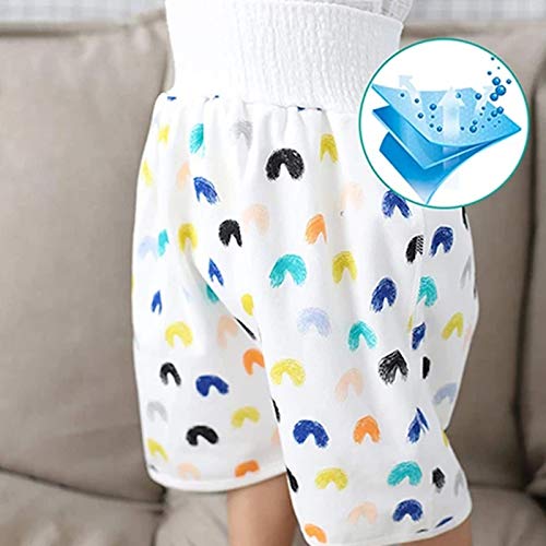 YTXTT Saia de fralda confortável, shorts de cintura alta que protege a barriga, shorts 2 em 1 imperm
