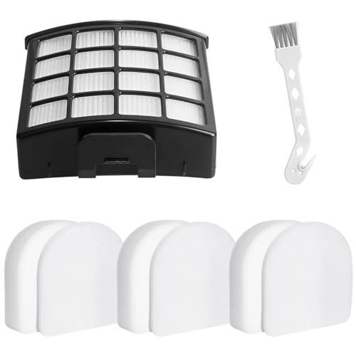 Replace For Shark PowerDetect, 3 Pack Vacuum Filter + 1 Hepa Filter Compatible with Shark DuoClean Detect AZ3900UKT AZ3900UKTBK Anti Hair Wrap Plus Upright Corded Pet Vacuum Cleaner