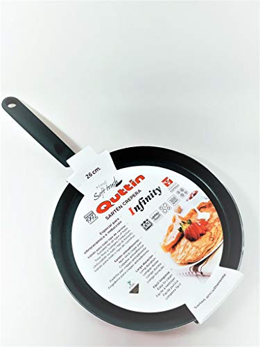Quttin Crepera 26Cm Infinity 105429 Sartén para Crepes, Rojo, D 26 cm, Plastic, Multicolor