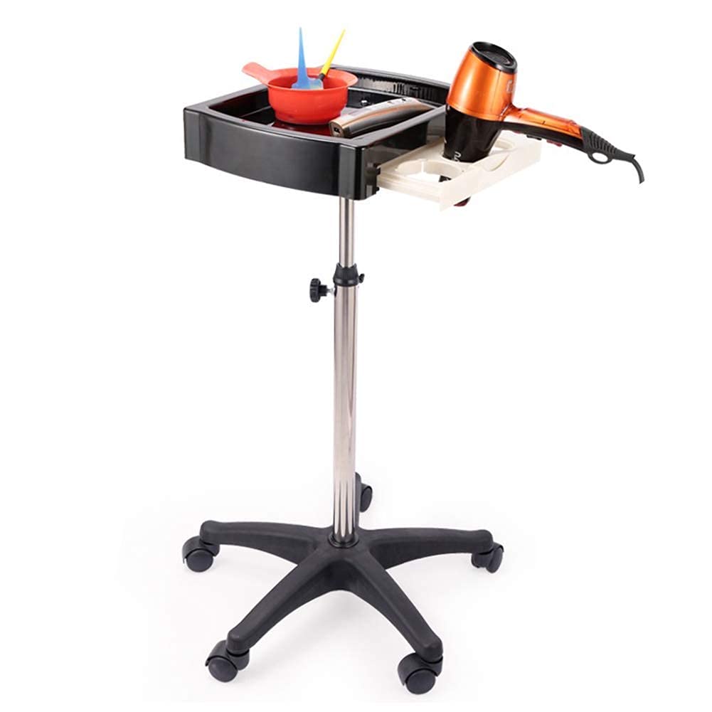 Carro de Almacenamiento Multifuncional, Carrito de Servicio doméstico para salón de Belleza, peluquería, con Bandeja de Servicio de 5 Ruedas, Carrito de Herramientas de a