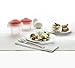 Lékué Microwave Ovo Egg Cooker | Set of 2 | x1 Round & x1 Square Egg Mold | Fast Egg Cooker in Pan or Microwave | Add Vegetables For Mini Omelets | Dishwasher Safe | Cooking Guide & Recipes Included