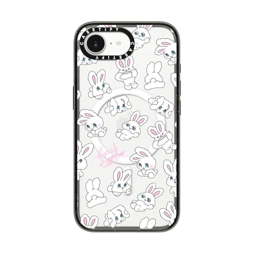 CASETiFY CpNgMagSafeΉ iPhone 16e P[X [MILKi (4x MIL-STD-810G)/2.5m̗NA/CX[dMagSafeΉ] - Bunnies - ubN