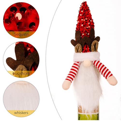 Juego de botellas de vino tinto de Navidad de diseño creativo 6