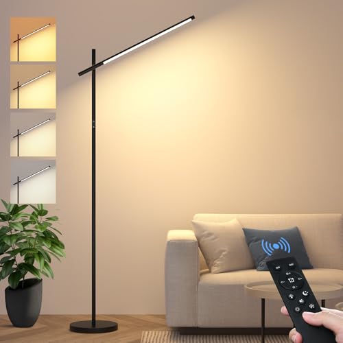 LED Corner Floor Lamp, 360&deg;Rotating Head, Super Bright 1800LM Dimmable Minimalist Floor Lamps with...