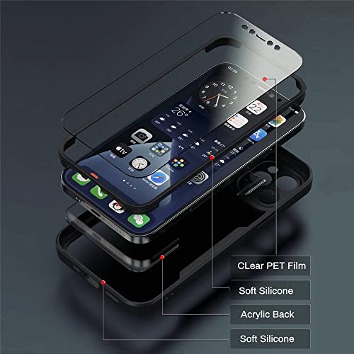 Coque iPhone 14 Pro transparente silicone rouge protection 360