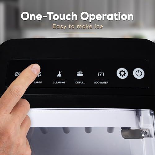 Igloo Automatic Self-Cleaning Portable Electric Countertop Ice Maker Machine with Handle, 26 Pounds in 24 Hours, 9 Ice Cubes Ready in 7 Minutes, with Ice Scoop and Basket, Stainless Steel