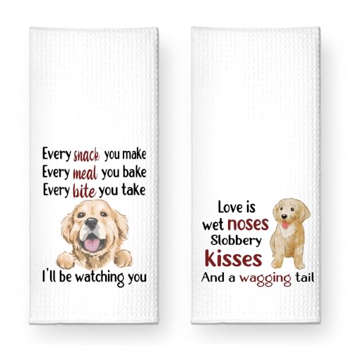 Love-is-Wet-Noses-Slobbery-Kisses-Fun-Kitchen-Towels-2-Pack-Sweet-New-House-Gifts-for-Dog-Lovers-Christmas-Birthday-Housewarming-Gifts-for-Dog-Parents-Friends-Neighbors Love is Wet Noses Slobbery Kisses Fun Kitchen Towels 2 Pack Sweet New House Gifts for Dog Lovers Christmas Birthday Housewarming Gifts for Dog Parents Friends Neighbors